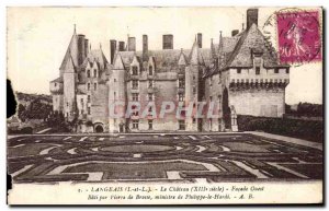 Old Postcard Langeais Le Chateau West Facade