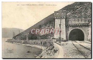 Old Postcard Line of & # 39Aix les Bains Culoz Tunnel Brison