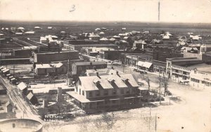 Spearville Kansas Main Street Business District Real Photo Postcard AA74420