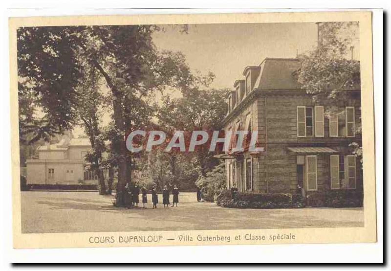 Course Dupanloup Old Postcard Villa Gutenberg and special class