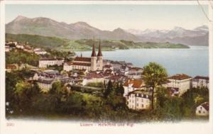 Switzerland Luzern Hofkirche und Rigi