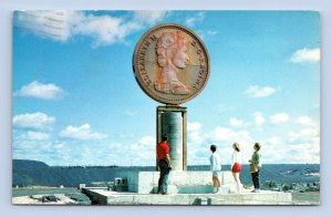 Giant Penny Monument Sudbury Ontario Canada Chrome Postcard L14