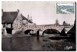 Postcard Modern Montbard The Bridge On The Brenne