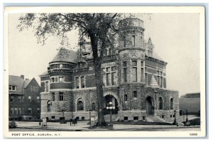 Post Office Building Street View Auburn New York NY Unposted Vintage Postcard