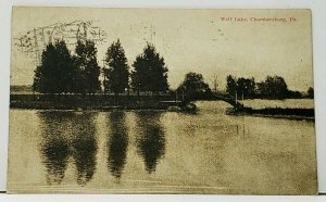 Chambersburg Pa Wolf Lake 1918 Hagerstown To Freeport Postcard H17