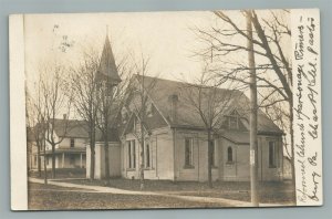 RIMERSBURG PA REFORMED CHURCH PARSONAGE ANTIQUE REAL PHOTO POSTCARD RPPC