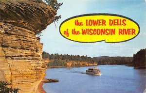 Golden Riverbank Lower Dellls - Lower Dells of the Wisconsin River, Wisconsin...