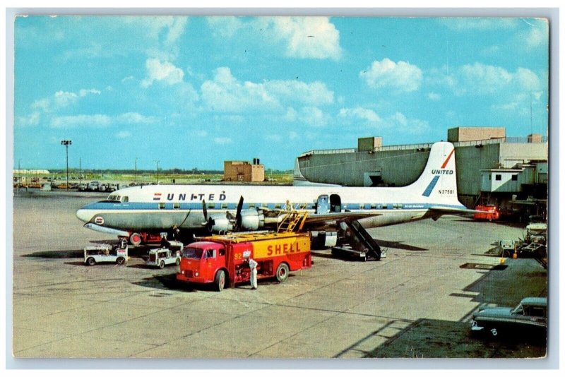 Chicago Illinois IL Postcard O'hare International Airport Terminal 1962 Vintage