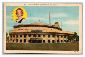 Vintage 1946 Postcard Angelus Temple Church of Four Square Gospel Los Angeles CA