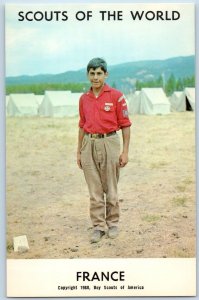 c1968 France Scouts Of The World Boy Scouts Of America Youth Vintage Postcard