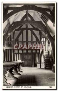 Great Britain Great Britain Leicester Old Postcard Interior of Guildhall