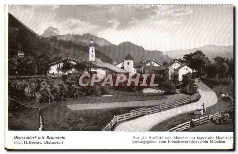 Old Postcard Oberaudorf Mit Brunstein