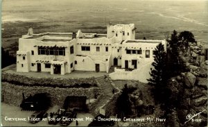 RPPC Cheyenne Lodge Mountain Broadmoor Colorado Real Photo Postcard