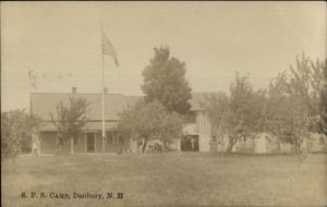 Danbury NH SPS Camp American Flag c1910 Real Photo Postcard