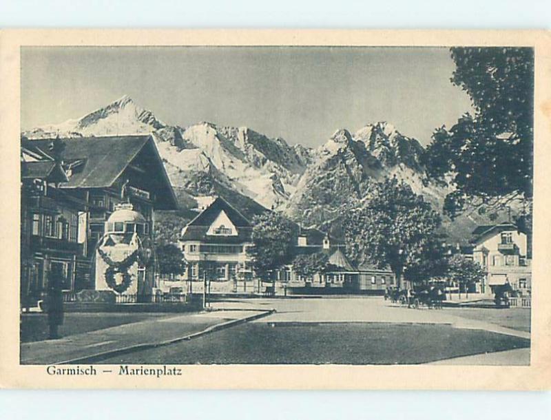 Old Postcard MARIENPLATZ Garmisch - Partenkirchen In Bavaria Germany F5402