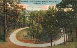 Vintage Postcard 1930's Horseshoe Curve Vicksburg National Military Park MS