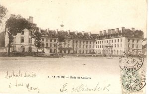 Cavalry School of Saumur,  Military and Horses. Lot of 4 old vintage postcards