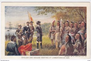 Indians & English Meeting , JAMESTOWN , Virginia in 1607 , 00-10s