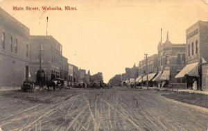 Wabasha Minnesota Main Street Vintage Postcard U595