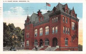 Abingdon Virginia US Court House Exterior Street View Antique Postcard K20425