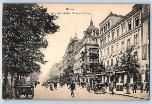 Berlin Germany Postcard Unter den Linden Kranzler Corner c1910 Unposted