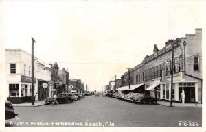 Fernandina Beach Florida Atlantic Avenue Ford Texaco Real photo PC JI657860