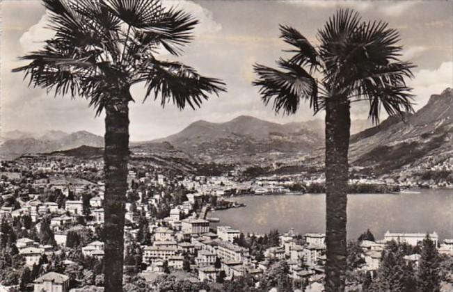 Switzerland Lugano Panorama 1958 Photo