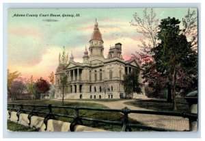 C 1900-06 Adams County Court House Quincy, Ill Postcard P155E