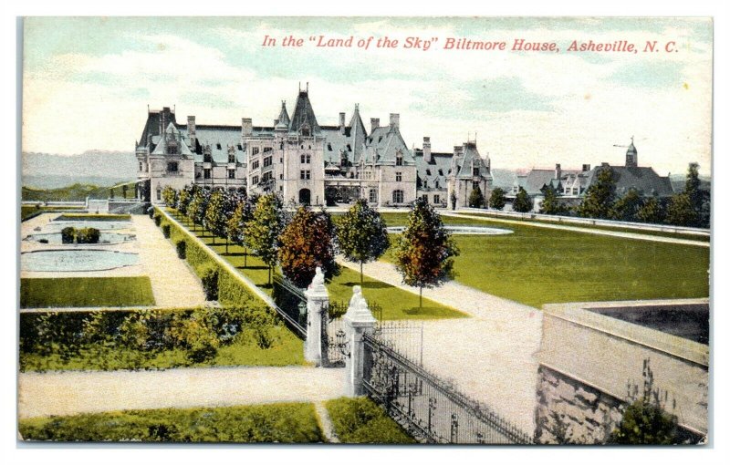 Early 1900s Biltmore House, Asheville, NC Postcard *6A8