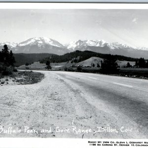 c1950s Dillon, CO Buffalo Peak RPPC Gore Range Loveland Pass Real Photo Vtg A129