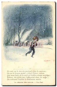 Old Postcard Fantasy Illustrator Poulbot Victor Hugo The Legend of Little Pau...