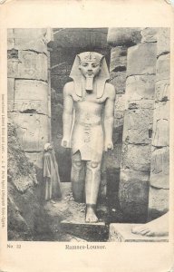 Postcard Egypt Ramses statue  Luxor