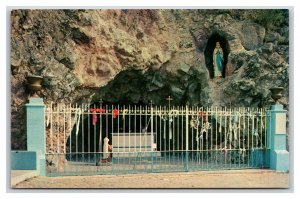 The Grotto Mission San Xavier Tucson Arizona AZ UNP Chrome Postcard F21