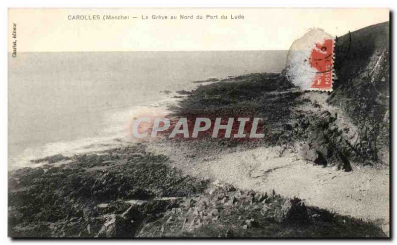 Old Postcard Carolles La Greve north of Port du Lude