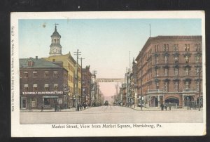 HARRISBURG PENNSYLVANIA PA. DOWNTOWN MARKET STREET SCENE VINTAGE POSTCARD