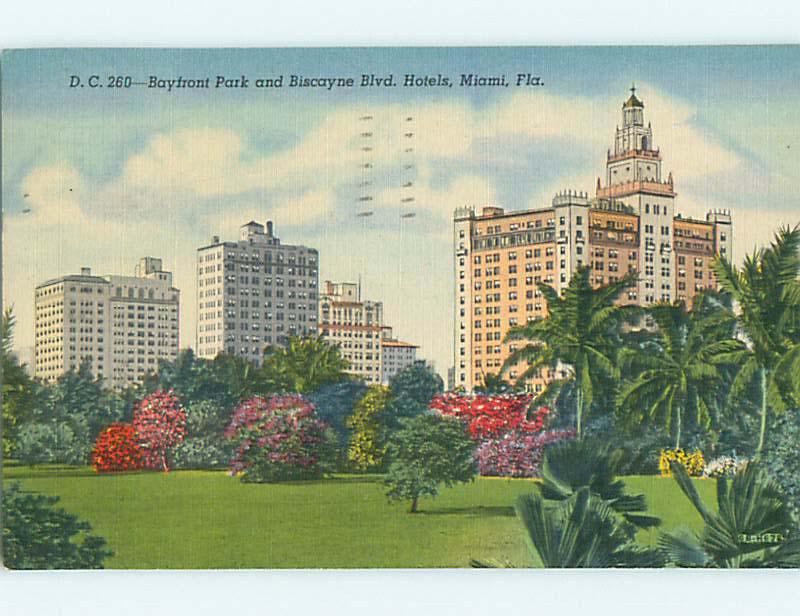 Linen BAYFRONT PARK SCENE Miami Florida FL r8494