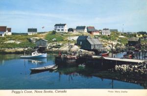 Peggy's Cove Nova Scotia NS Canada Fishing Village Marty Sheffer Postcard D9