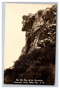 Vintage 1910's RPPC Postcard Old Man Mountains Franconia Notch White Mts NH