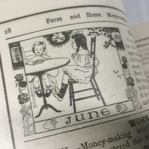 1906 Farm And Home Memorandum Calendar And Almanac Phelps Publishing Co  