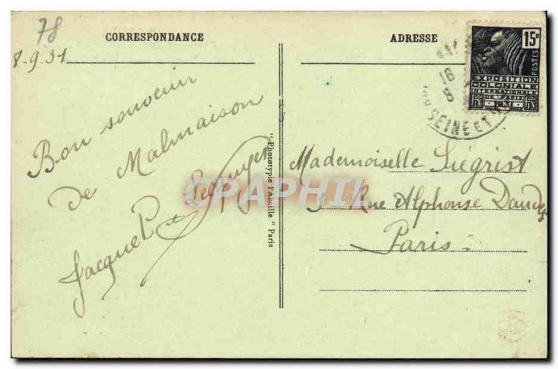 Old Postcard Rueil Malmaison Chateau de La Roseraie