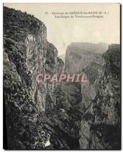 Old Postcard From Around Greoux Les Bains Gorges Du Verdon in Rougon