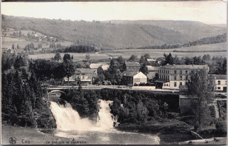 Belgium Coo La Cascade et Panorama Vintage Postcard C051