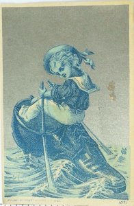 1883 Shoe Boat, Great Bankrupt Boot&Shoes Store Victorian Trade Card P65