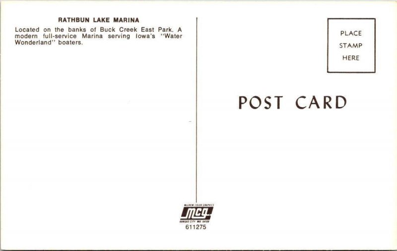 IA, Iowa  RATHBUN LAKE MARINA~BOAT DOCKS  Buck Creek~Appanoose County  Postcard