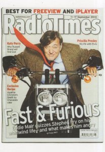 Stephen Fry Fast & Furious Show Scooter Moped Radio Times Postcard