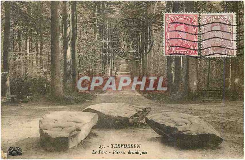 Postcard Old Tervuren Park Stones drudiques