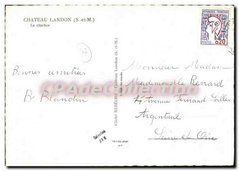 Modern Postcard Chateau Landon (S & M) The Belfry