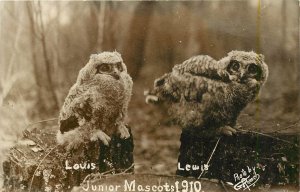 RPPC Screech Owls Lewis & Louis Junior Mascots 1910 Western Illinois University