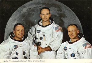 Apollo 11 astronaut, history three greatest heroes Space Unused 