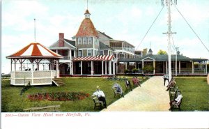 1900s Ocean View Hotel near Norfolk Virginia Postcard